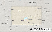 Shaded Relief 3D Map of Codington County, semi-desaturated