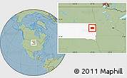 Savanna Style Location Map of Codington County, highlighted parent region, hill shading