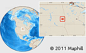 Shaded Relief Location Map of Codington County