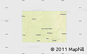 Physical Map of Codington County, single color outside