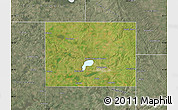 Satellite Map of Codington County, semi-desaturated