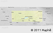 Physical Panoramic Map of Codington County, desaturated