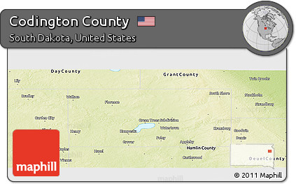 Physical Panoramic Map of Codington County