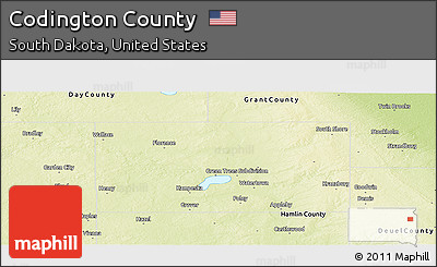 Physical Panoramic Map of Codington County