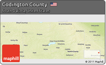 Physical Panoramic Map of Codington County