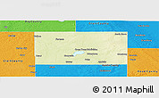 Physical Panoramic Map of Codington County, political outside