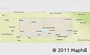 Shaded Relief Panoramic Map of Codington County, physical outside