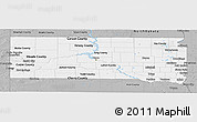 Gray Panoramic Map of South Dakota