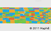 Political Panoramic Map of South Dakota