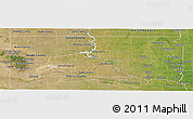 Satellite Panoramic Map of South Dakota