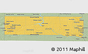 Savanna Style Panoramic Map of South Dakota