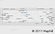 Silver Style Panoramic Map of South Dakota