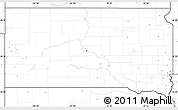 Blank Simple Map of South Dakota, no labels