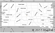 Gray Simple Map of South Dakota