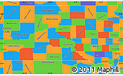 Political Simple Map of South Dakota