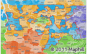 Political Shades 3D Map of ZIP codes starting with 371