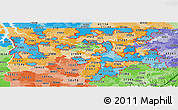 Political Shades Panoramic Map of ZIP codes starting with 371