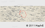 Shaded Relief Panoramic Map of ZIP code 37122