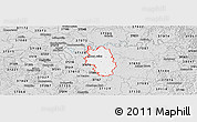 Silver Style Panoramic Map of ZIP code 37122