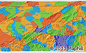 Political 3D Map of ZIP codes starting with 376