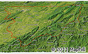 Satellite 3D Map of ZIP codes starting with 376