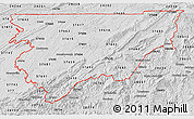 Silver Style 3D Map of ZIP codes starting with 376