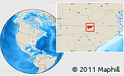 Shaded Relief Location Map of ZIP codes starting with 376