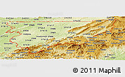 Physical Panoramic Map of ZIP codes starting with 376