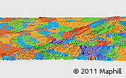 Political Panoramic Map of ZIP codes starting with 376
