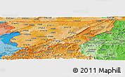 Political Shades Panoramic Map of ZIP codes starting with 376