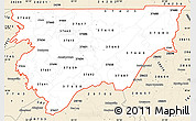 Classic Style Simple Map of ZIP codes starting with 376