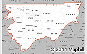 Gray Simple Map of ZIP codes starting with 376