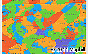 Political Simple Map of ZIP codes starting with 376