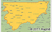 Savanna Style Simple Map of ZIP codes starting with 376