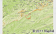 Physical Map of ZIP code 37724