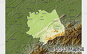 Physical Map of Blount County, darken