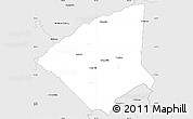 Silver Style Simple Map of Greene County