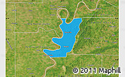 Political Map of Lake County, satellite outside