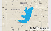 Political Map of Lake County, shaded relief outside