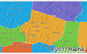 Political 3D Map of Maury County