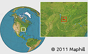 Satellite Location Map of Maury County