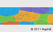 Political Panoramic Map of Maury County