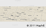 Shaded Relief Panoramic Map of Maury County