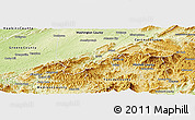 Physical Panoramic Map of Unicoi County