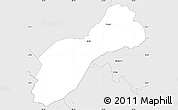 Silver Style Simple Map of Unicoi County