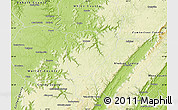 Physical Map of Van Buren County