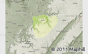 Physical Map of Van Buren County, semi-desaturated