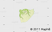 Physical Map of Van Buren County, single color outside