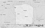 Silver Style 3D Map of Wayne County