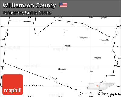 Blank Simple Map of Williamson County